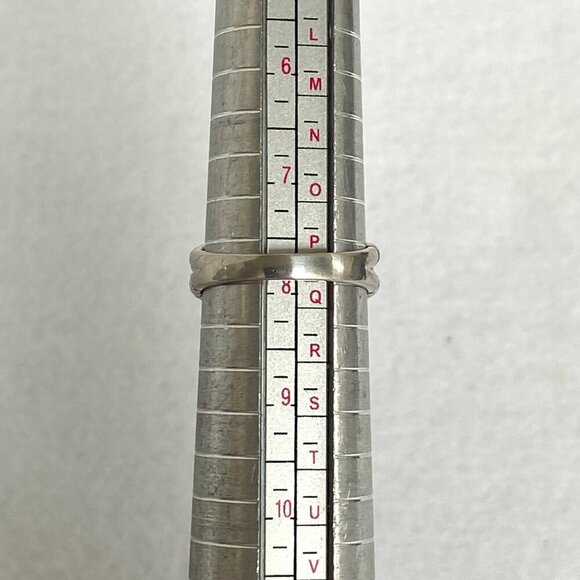 Sterling Silver 925 Gold Accent 2 Row Cubic Zirconia CZ Rope Band Ring Sz 7.75 - Picture 9 of 16